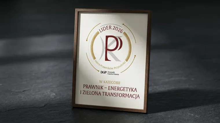 Statuetka Lider 2026 Index Prawników Przyszłości, kategoria Energetyka i Zielona Transformacja, Dziennik Gazeta Prawna, Aleksandra Lindner